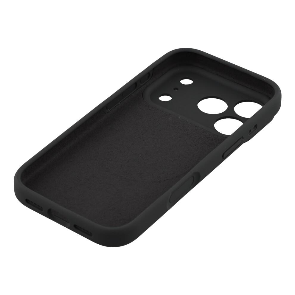 (Black) For iPhone 17 Pro Max Case Compatible with MagSafe Liquid Silicone + PC Phone Cover with Camera Touch Control Button