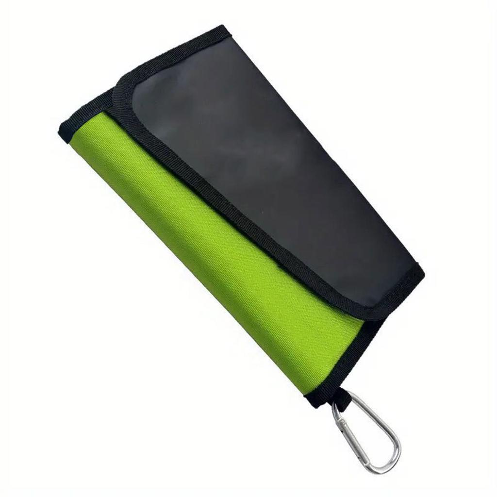 6 Fächer Aufbewahrungsmappe für Angelköder Köderetui Innentasche Angeltasche mit Karabiner Angelzubehör