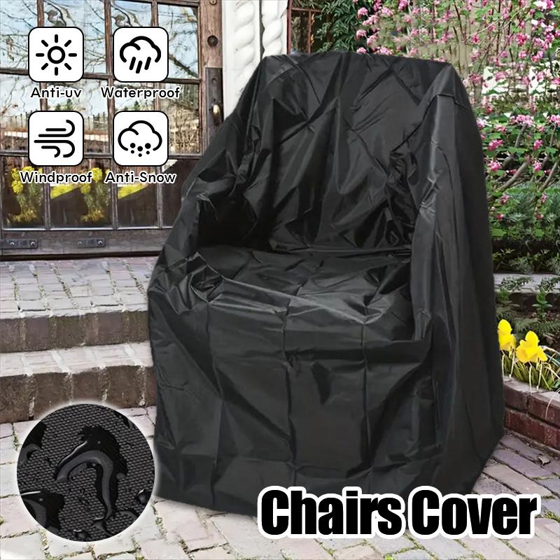 Outdoor Garden Waterproof Chair Cover Patio Chair Protection Cover Rain Dustproof Sun-proof Stacked Furniture Protector Cover