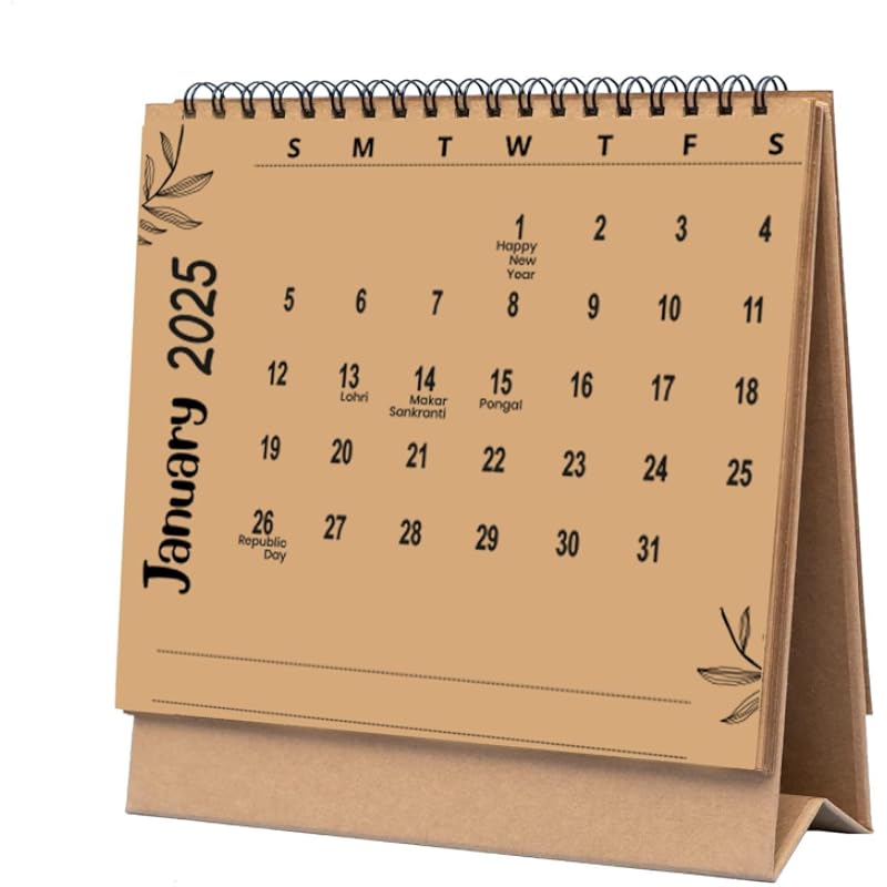 Accuprints 5.8 By 5.8 Inch 2025 Offices Desk Calendar Craft Color