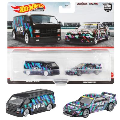 Hot Wheels Premium 2-Pack Nissan Skyline GT-R (BNCR33) / MBK Van [Ages 3 and Up] HKF53