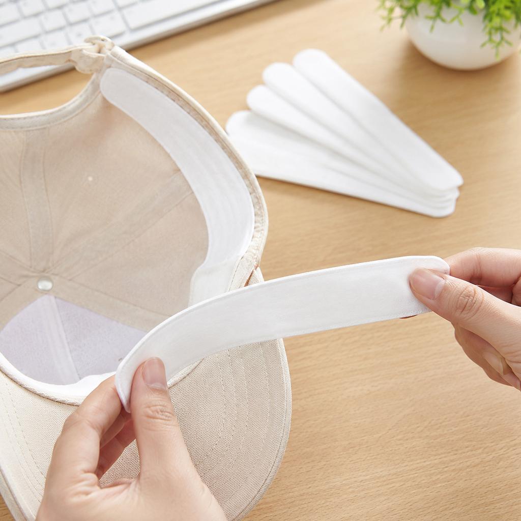 Zweetabsorberende Hoedpads met Lijm, Hoedvoering Zweet voor Mannen en Vrouwen, 10 Stuks