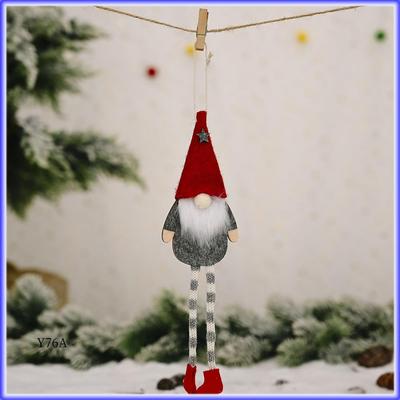 Gut-3er-Pack Weihnachten gesichtsloser Langbein-Gnom Weihnachtsmann Weihnachtsbaum Hängende Tropfenverzierung Puppen Dekorationen für Zuhause Anhänger Geschenke
