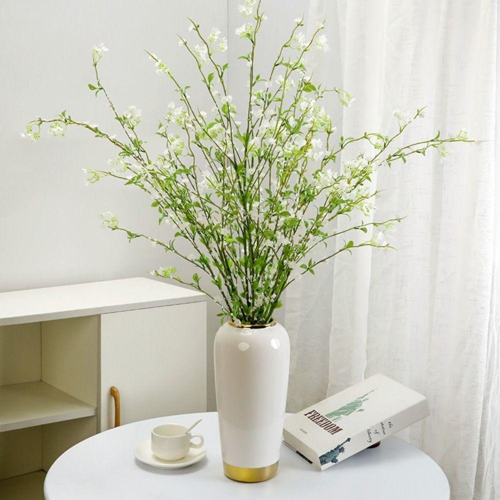 115CM Artificial Plants White Faux Branches Faux Greenery Stems Artificial Branches Bouquet Snow Willow Branches Home Decor