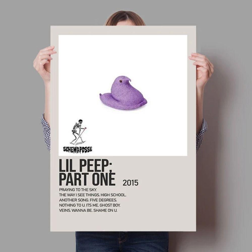 Lil Peep Hip Hop Umělec Kovový Plechový Značka pro Pokoj Mladistvých Hudební Prostor Dekor