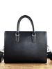 Men's High-End Genuine Leather Briefcase with Anti-Theft Fingerprint Lock - Single Shoulder Crossbody Business Handbag