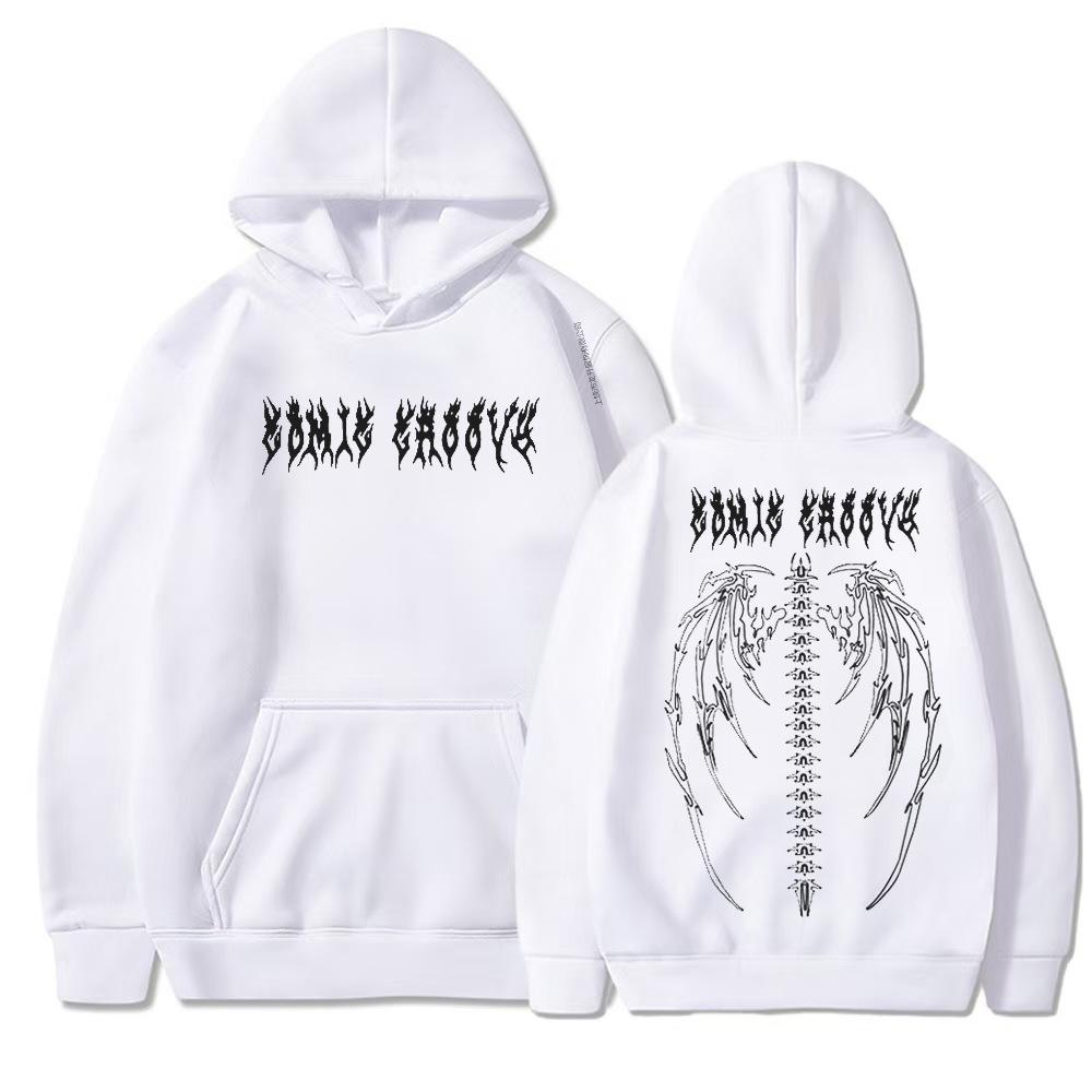 Unisex Retro Y2K Letter Print Fleece Sweatshirt: European & American Autumn Streetwear