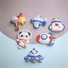 100pcs Kawaii Cartoon Panda Astronaut Planet Flying Saucer Resin Cabochons Crafts DIY Flatback Phone Decor Hair Accessories