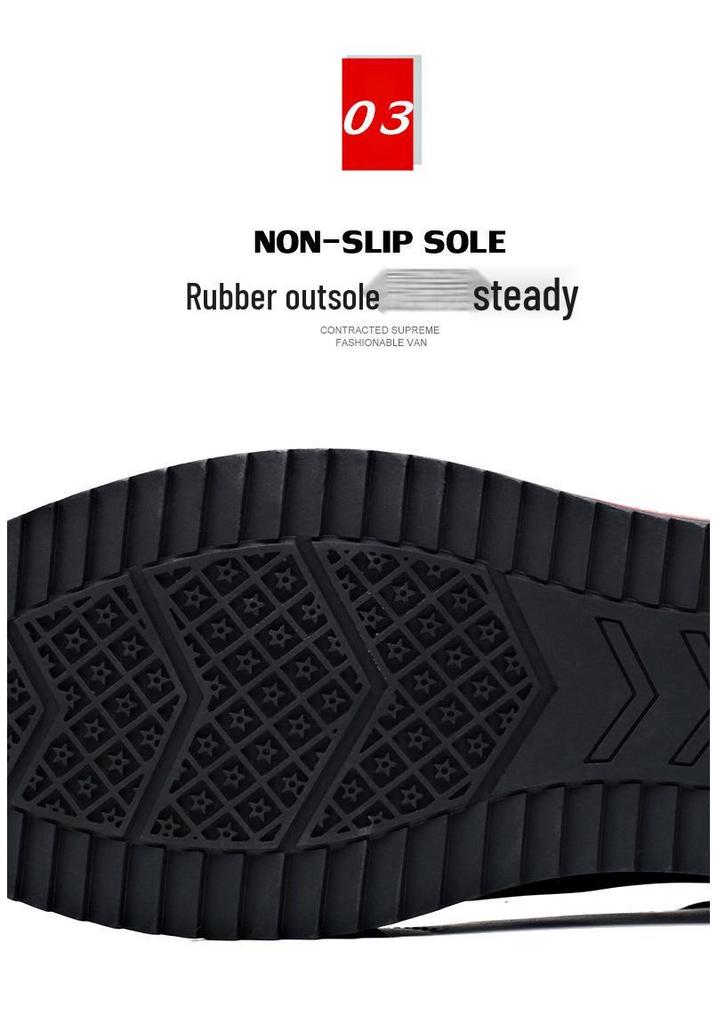 Men's British Style Leather High-Top Sneakers with Hidden Height Boost