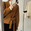 Strickjacke Pullover Weibliche Herbst Fliege V-ausschnitt Stricken Frauen Kurze Hohe Taille Strickjacke Mantel Overlay Design Sinn Pullover