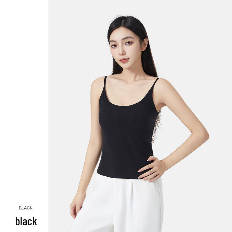 

Бархатный топ-майка «Камелия» для женщин на осень-зиму - Без рукавов, с U-образным вырезом, без подкладки для бюстгальтера, теплый, с пропиткой эфирными маслами. L (110-130 Jin)