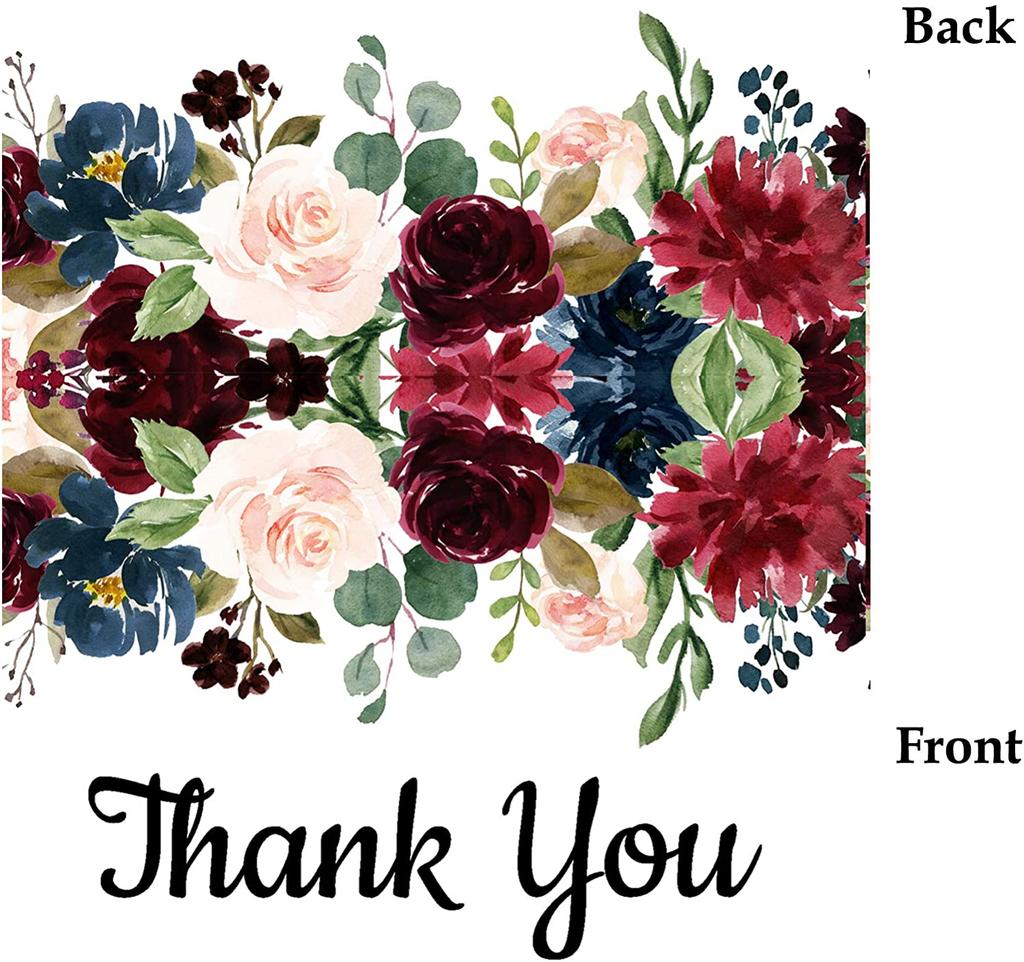 Drága szuvenír babazuhany köszönőlevelek Hajtogatott üres üdvözlőlap fehér borítékokkal - 36