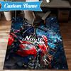 Custom Name Robotic Warrior Adventure Rug for Living Room, Game Rooms, Office, Bedroom, Floor Mat Playful Design, fan gifts Christmas decor