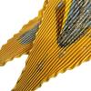 HERMES LATLANTiDE Atlantis Continent silk Pleated curry scarf yellow silk Used