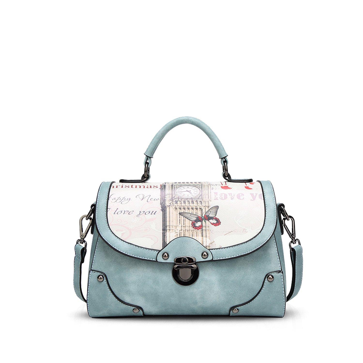

Small Shoulder Bag with Shoulder Printed with Perfect for PU Leather NICOLE&DORIS Women s Handbag, Strap, Design, Water-Repellent, Self-Standing, синій