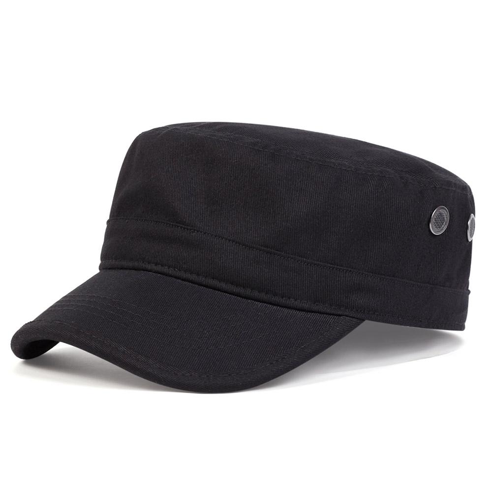 Vintage Flat Top Cap Sun Hat Camouflage Military Cap Outdoor Sunscreen Sports Hat Washable Cotton Baseball Cap Casual Men Hat
