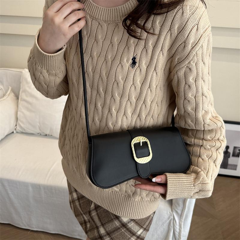 Chic Versatile Shoulder And Crossbody Bag For Women In Elegant Black White And Khaki
