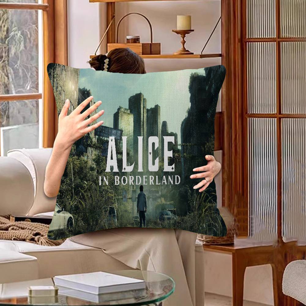 Hot TV A-Alice In Borderland Season Cushion Cover Polyester Sofa Cushions Decorative Throw Pillows Home Decoration Pillowcover