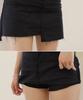 Ppaeppae Black Asymmetrical Hem Skirt Pants