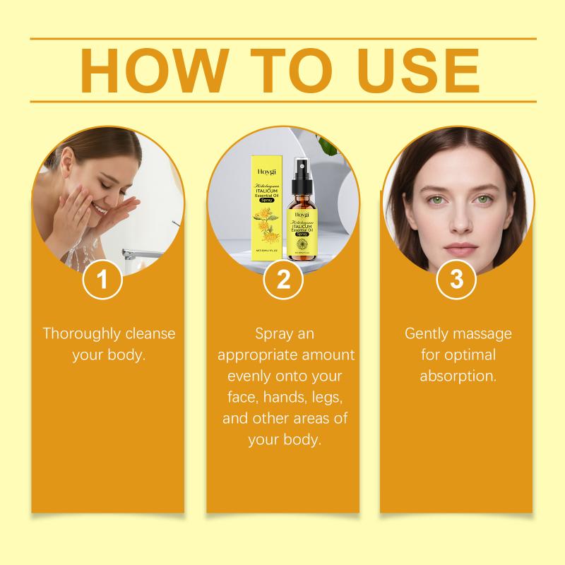 Helichrysum Facial Body Mist Spray For Dry Skin Lightweight Hydrating Oil Spray With Jojoba Oil Winter Skincare Care For Women