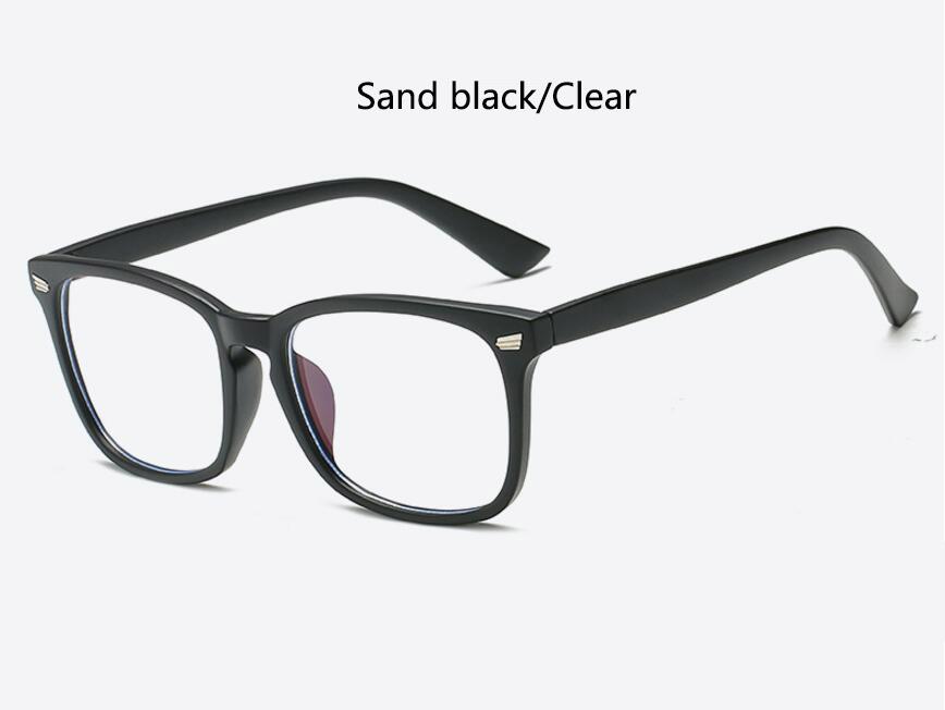 Sexy Purple Square Glasses Frame Clear Lens Myopia Nerd Black Sunglasses Fake Designer Eyewear for Women