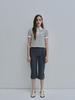 Iteoneollain Mono Tail Capri Pants _Gray