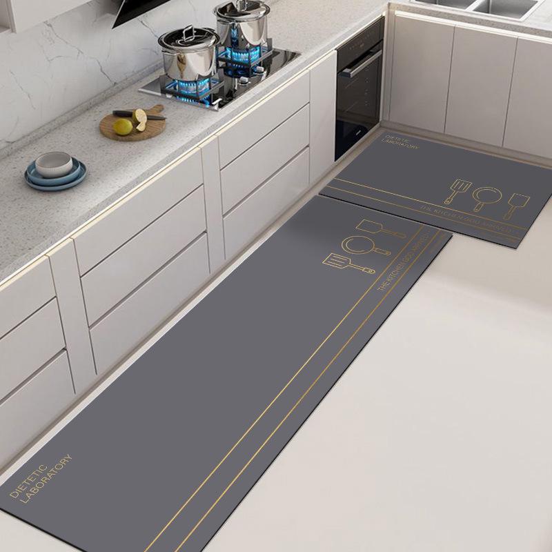 Water-Absorbent Non-Slip Diatom Mud Kitchen Floor Mat, Dirt-Resistant & Easy-to-Clean
