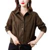 2025 Korean Style Loose Coffee-Colored Women's Jacket: Tummy Covering, Casual, Short, Fashionable
