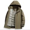 Autumn and Winter New White Duck Down Mid-length Hooded Down Jacket Men's Outdoor Warm Casual Down Jacket Jacket for Men