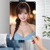 K-Pop Metal Wall Art Korean Girl Face Iron Sign Home Cafe Bar Christmas Gift