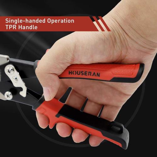 HOUSERAN Metal Cutting Scissors, 26cm, All-Purpose Scissors, Metal Cutting Tool, Iron Scissors, Electrician's Scissors, Sheet Metal Scissors, with Saf