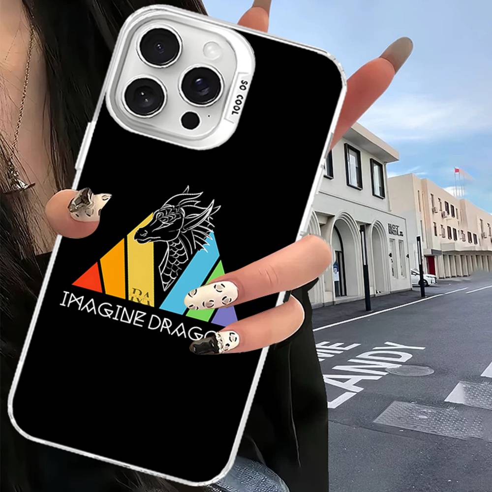 Imagine Dragons Band Phone Case For IPhone 17 16 15 14 13 12 11 Pro Max Plus Color Silver Cover
