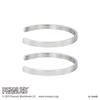 Snoopy Bangle Set of 2 PEANUTS Hypoallergenic Surgical Stainless Steel Rainbow Cloud Sunglasses Basking In the Sun Silver Silver Jewelry Anniversary