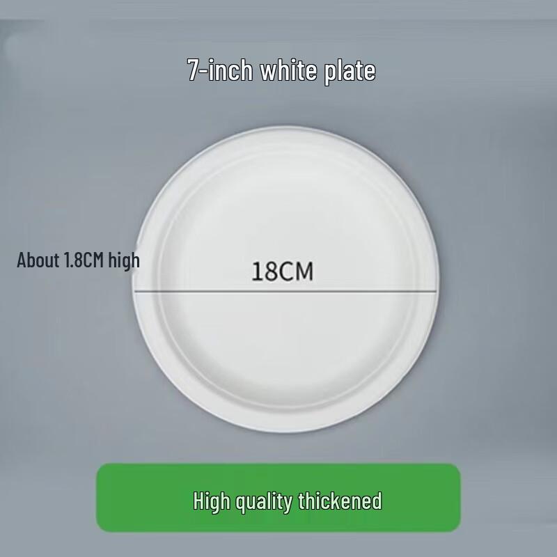 KashiCong Disposable Biodegradable Pulp Plates