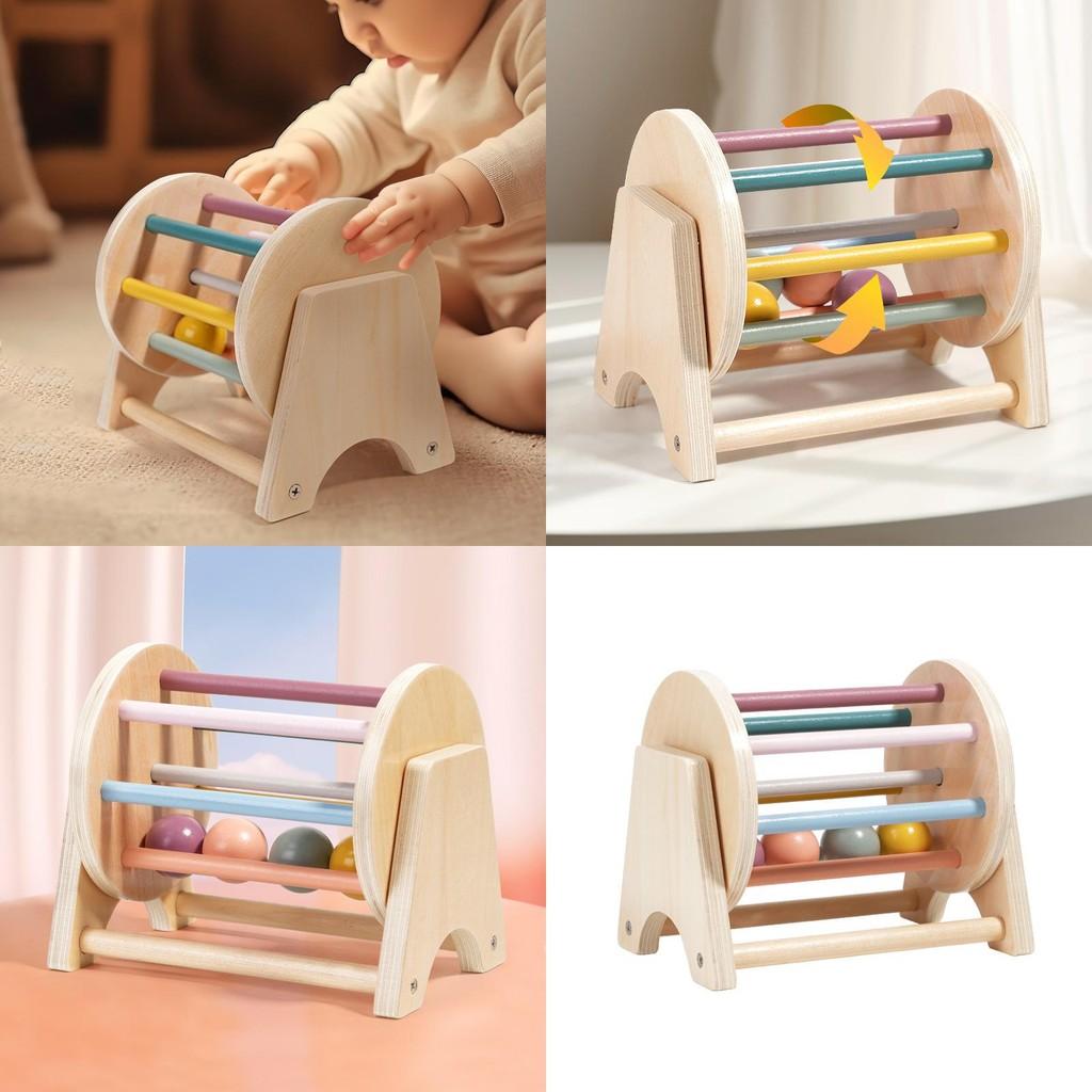 Toddler Wooden Play Drum Educational Features Cognitive Growth Hand Skills Eye