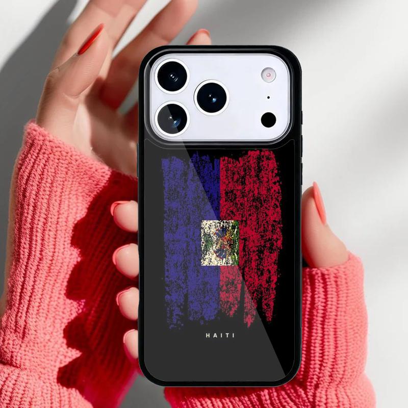 Haiti Haitian Flag Phone Case for iPhone 17 16 15 14 13 Pro Max Back Cover for 12 11 Pro Coque