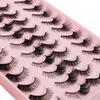20 Pairs Of Oblique Flying Fox Eyes Large-Capacity Mixed False Eyelashes Natural Thick Simulated Eyelashes