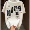 Summer New Unisexs Roundneck Shortsleeved Tshirt Loose And Comfortable Fashionable And Trendy Print T Shirts