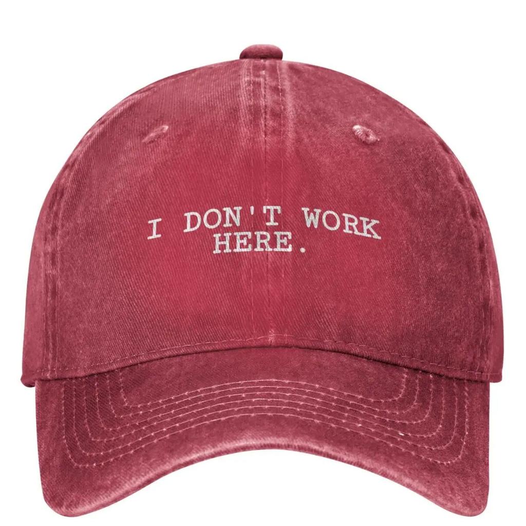 I DON'T WORK HERE Baseball Cap Funny Unisex Teens Designer Trucker Hat Summer Fashion Outdoor Gym Baseball Caps