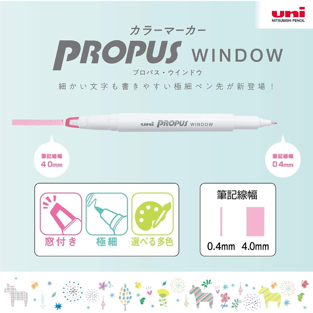 Mitsubishi PUS103T5C3 Pencil Color Marker Propus Window Smoke 5 Colors