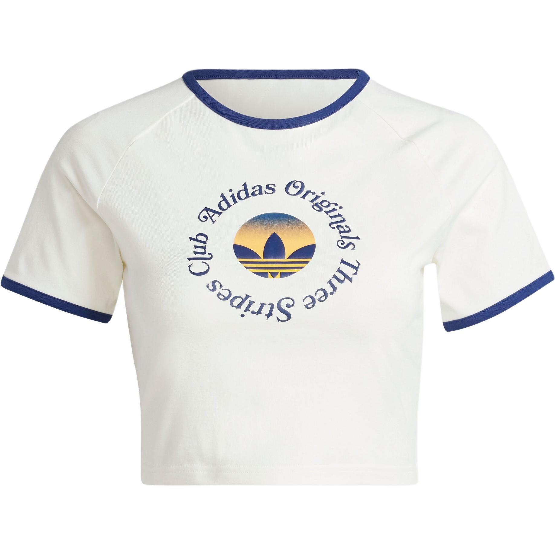 (WMNS) adidas Originals Graphics Crop T-shirt Asia Sizing White Women s JG8058 S