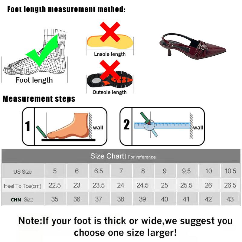 Mode Übergröße Damen Spitzschuhe Pumps Mittelhohe Absätze Schuhe für Frauen Neu in 2025 Mode Metall Schnalle Damenabsätze Rote Schuhe