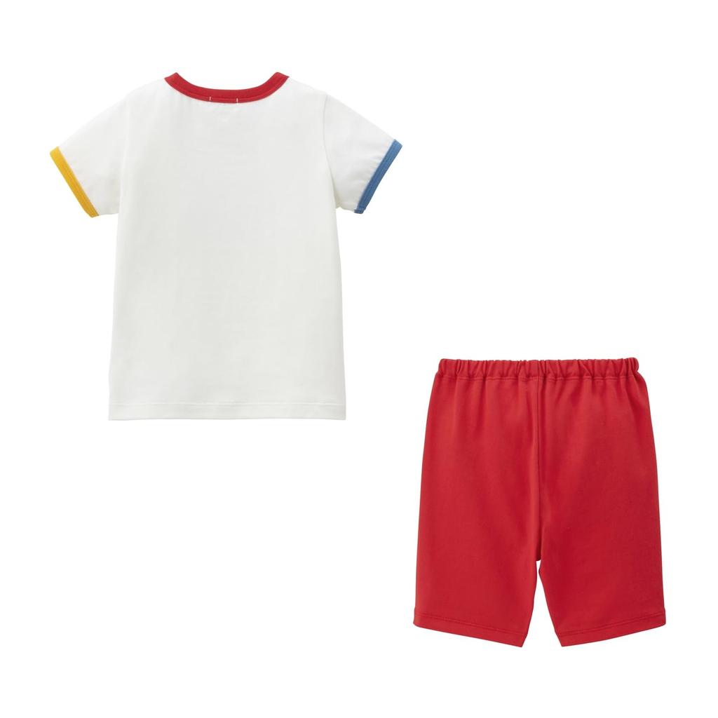 HOT Top and Bottom Short [MIKIHOUSE BISCUITS] Set, Sleeves, Loungewear, Boys, Girls, Baby, Children's Clothing, White, 80cm, 72-7301-688