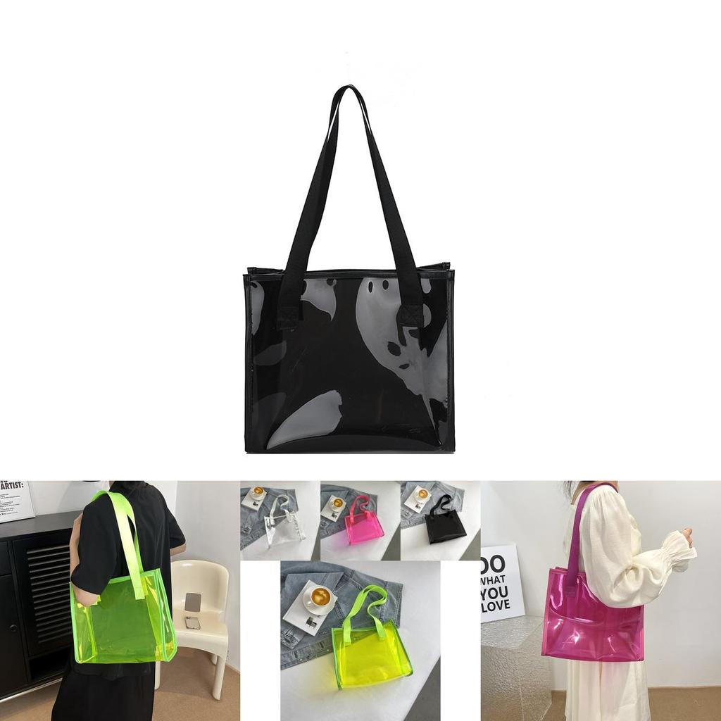 Stylish Simple Shoulder Bag For Women Trendy Pvc Handbag With Inner Pocket