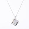 Heart Couple Book Necklace Titanium Steel Couple Text Locket Opening Book Pendant  Female Lady Girl