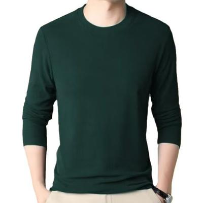 Autumn and Winter Men's Long-sleeved T-shirts, German Velvet Round-neck Bottoming Shirts, Versatile Slim-fit Solid Color Tops, Popular Styles