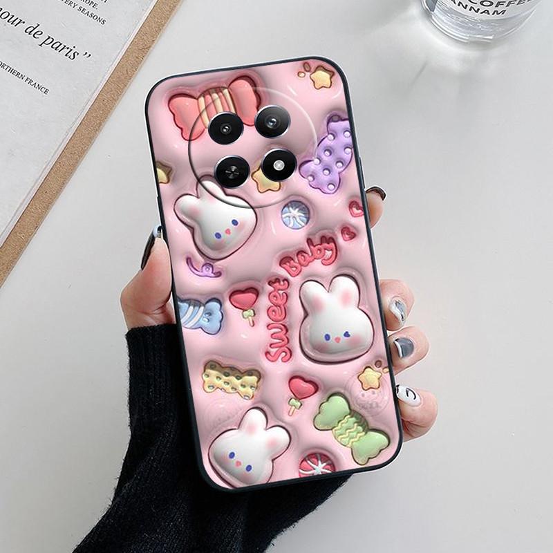 Für Realme 12 5G Hülle Abdeckung Realme12 Funda Coque Weiches Mode Silikon Schutzhülle für Telefonkamera für Realme 12 5G