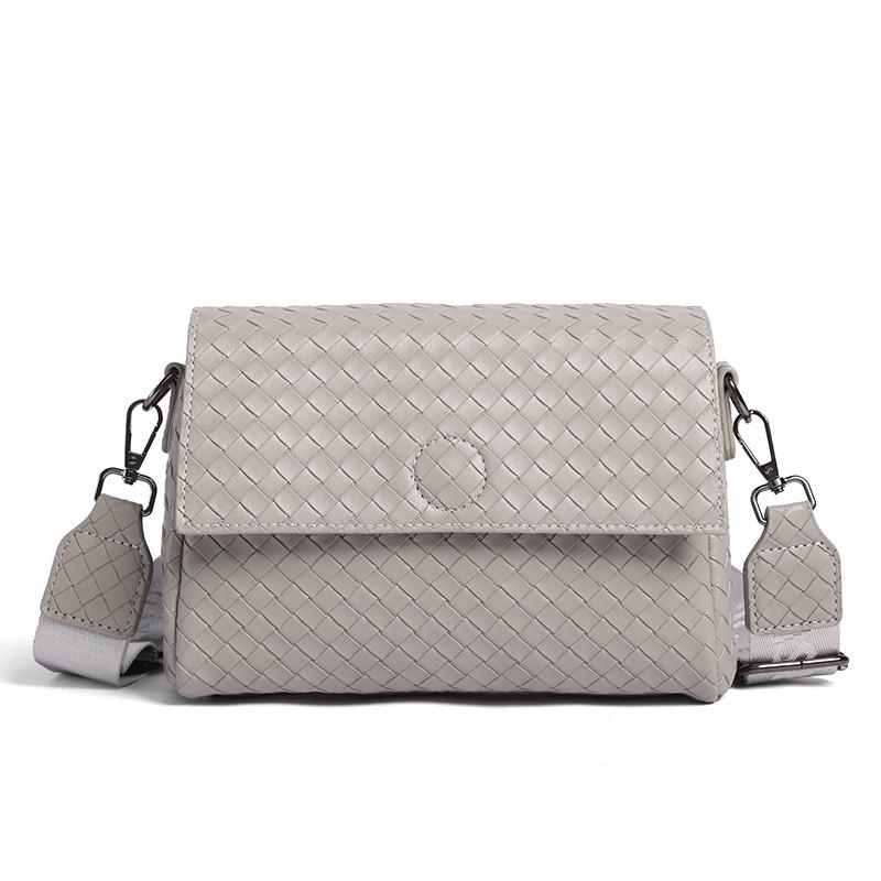 Embossed Woven Messenger Bag, Double Shoulder Strap Bag, Hand Bag, Shoulder Crossbody Bag for Women