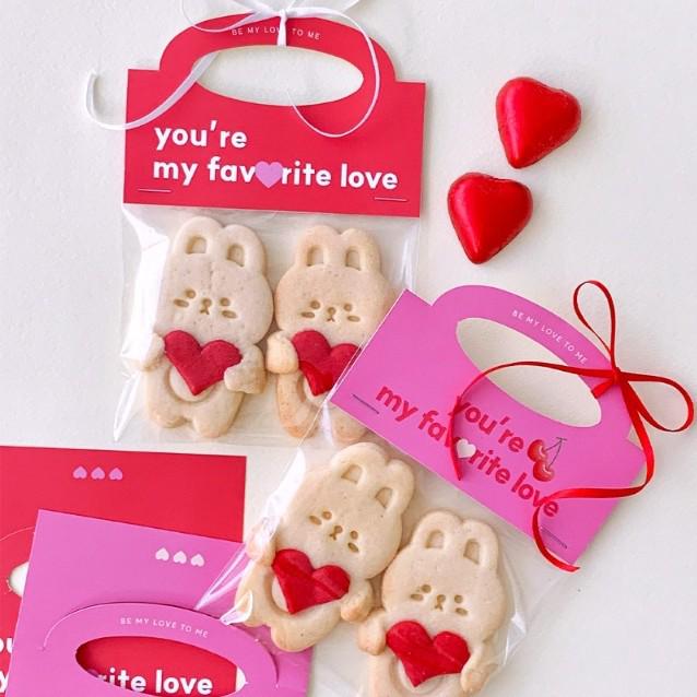 50 Sheets Pink Heart Packaging Bags with Card Header for Qixi Festival 50 sheets with card header price розовый