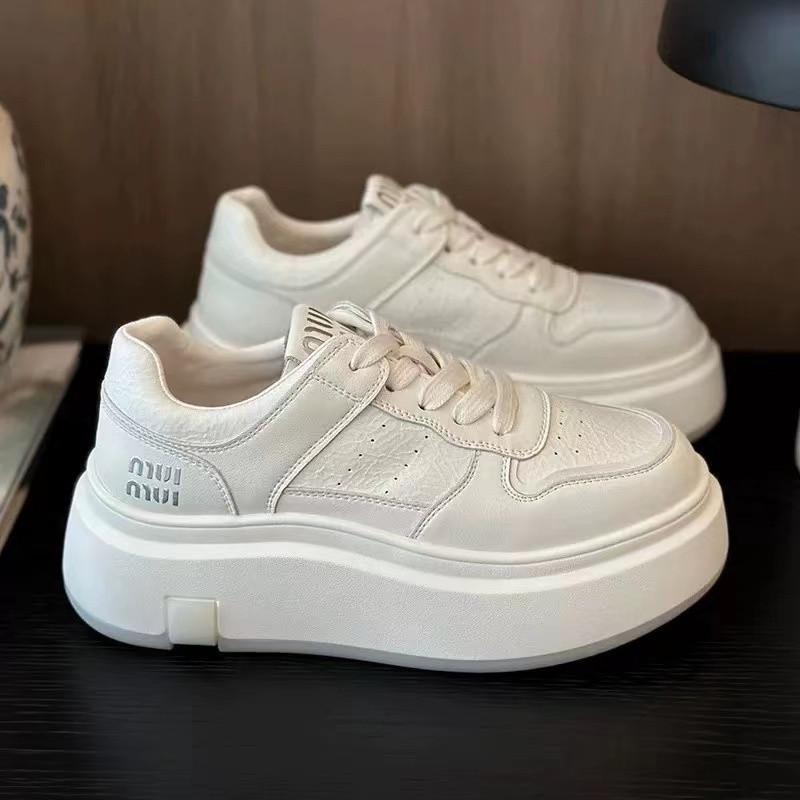 

Platform sneakers women s autumn and winter casual heightening thick baseplate shoes versatile McQueen white shoes 35